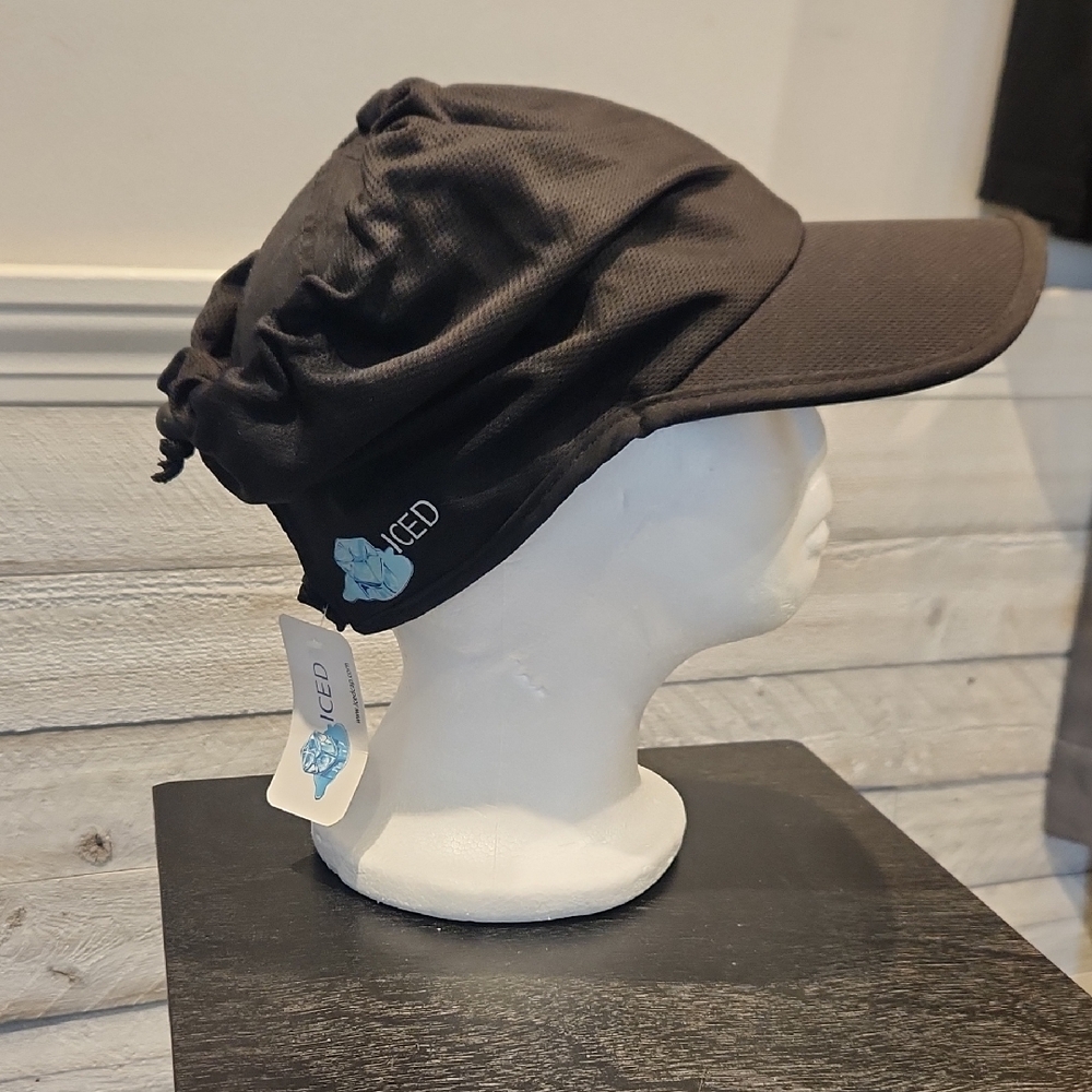 Iced Black Adjustable Cap with Logo